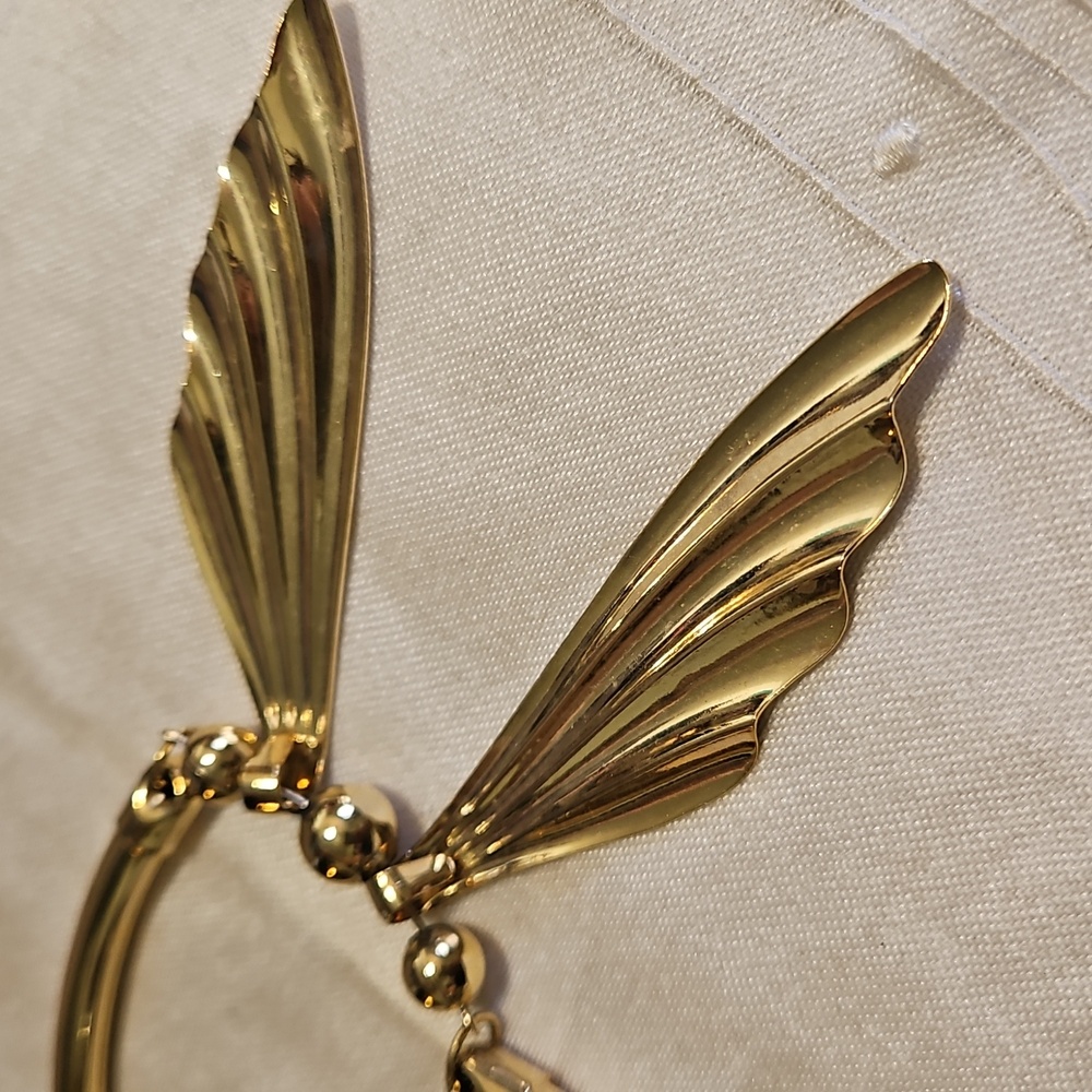 Vintage Park Lane Gold Tone Pendant Statement Bib Necklace - Picture 5 of 5